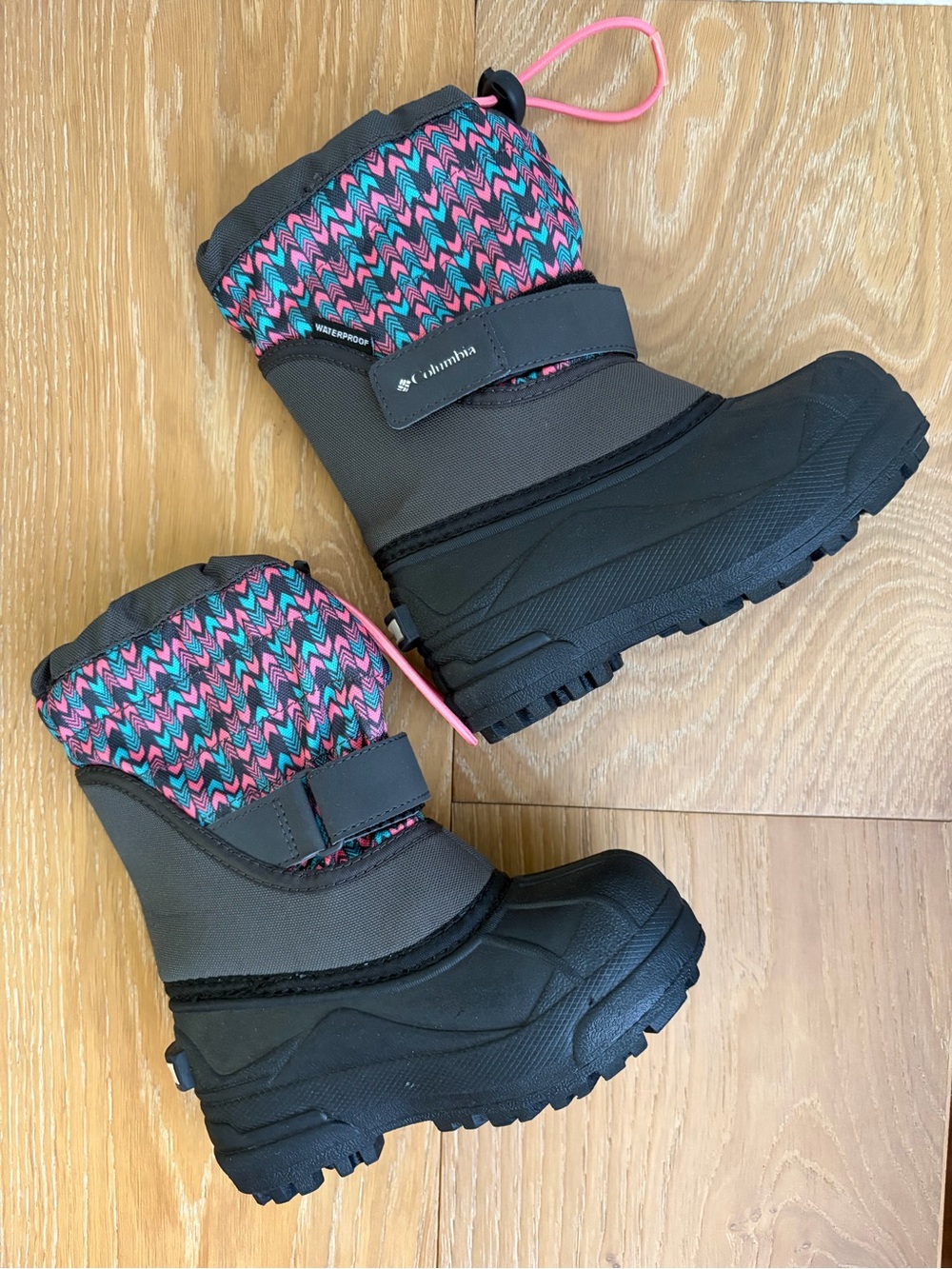 Columbia Girls Snow Boots Kids Black, Gray, Pink & Teal Winter Snow Boots